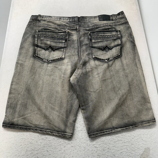 GS-115 Grey Acid Wash Denim Shorts Size 50 photo 2