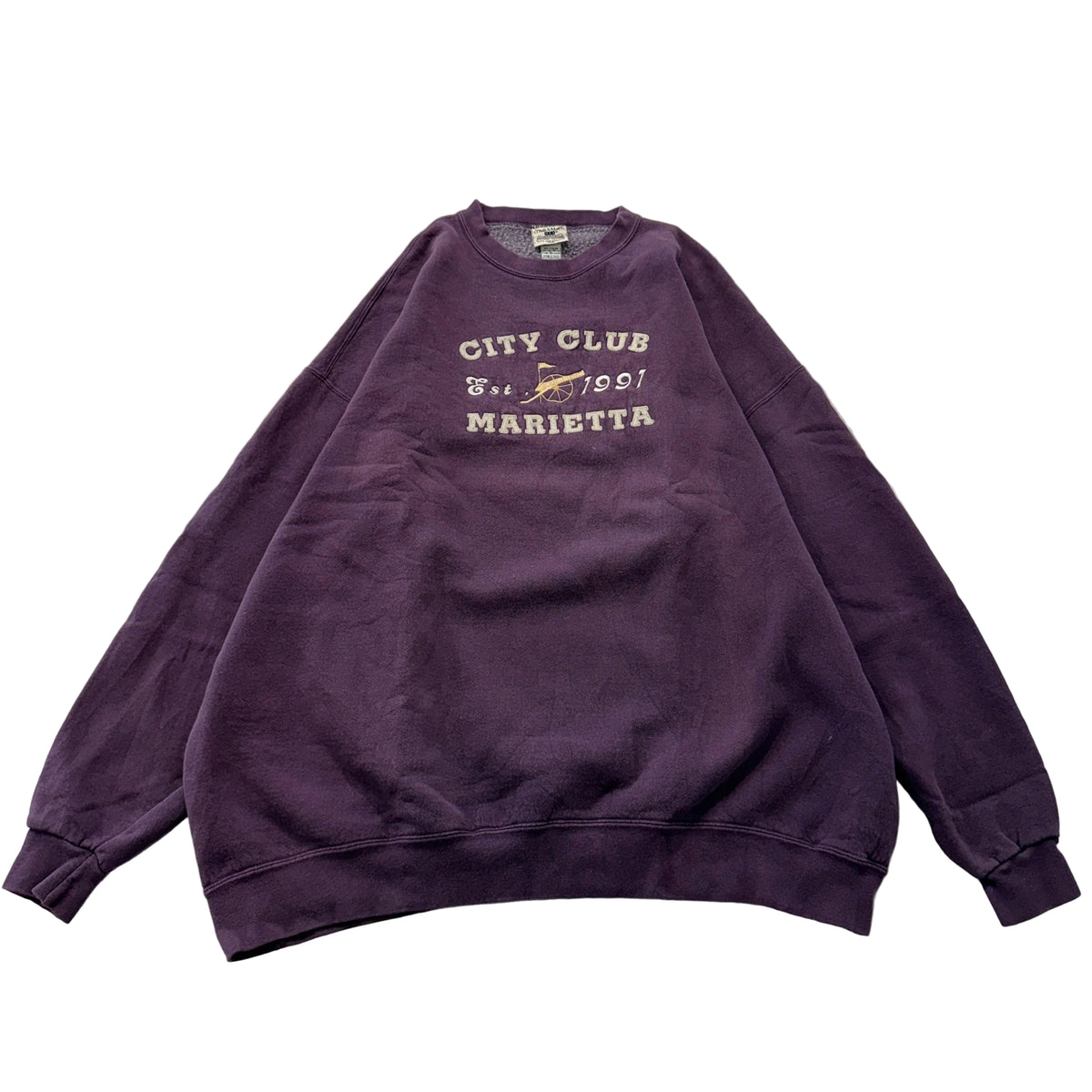 Oarsman Vintage City Club Marietta Purple Crewneck Sweatshirt Size XXL photo 1