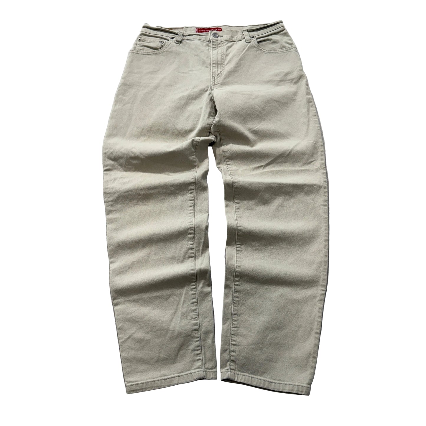 Levi's 550 Men's Beige Denim Jeans Pockets Classic Relaxed Stretch Size W32
