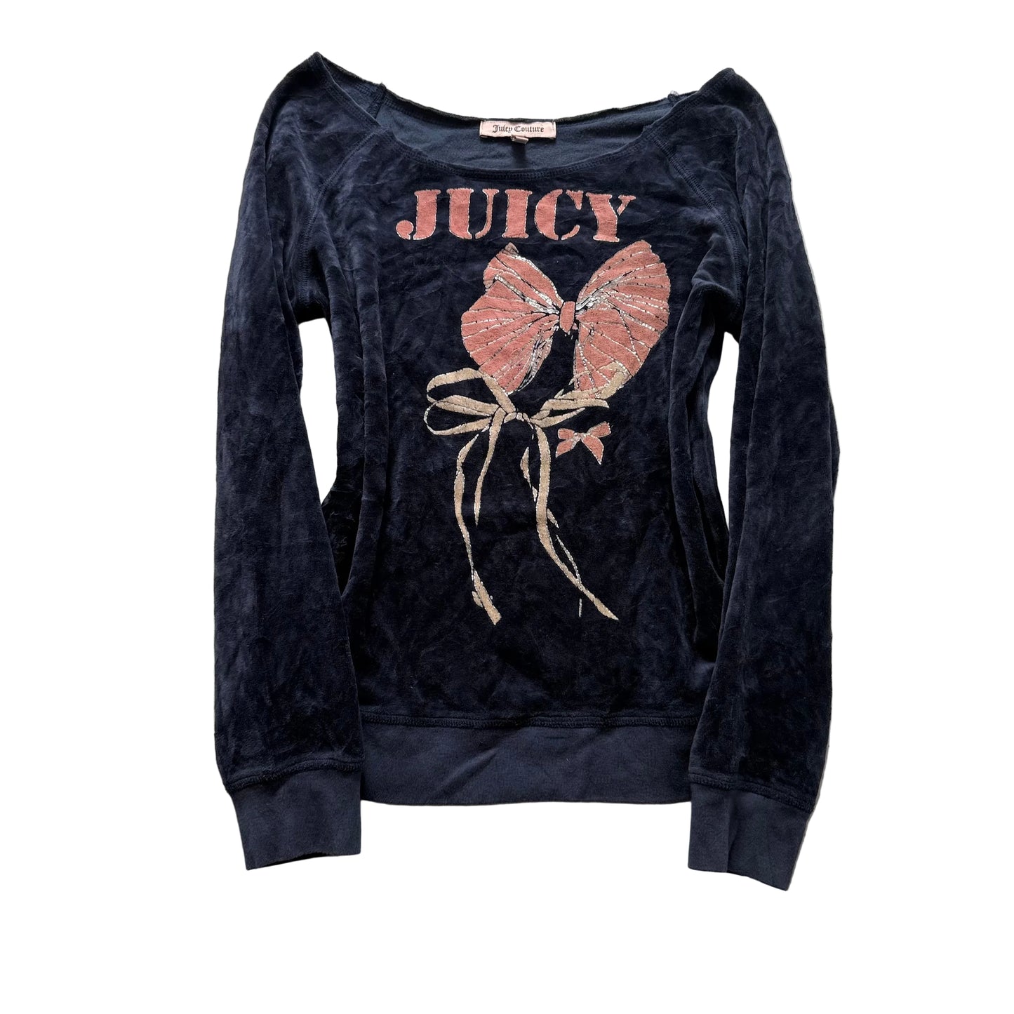 Navy bow off the shoulder