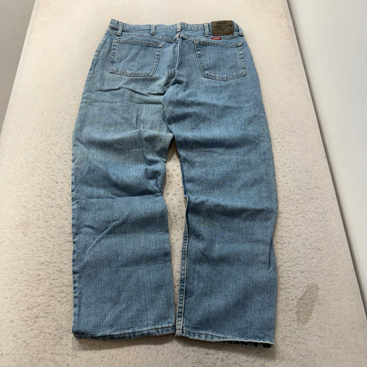 Wrangler Relaxed Fit Jeans Men's Light Wash Blue Denim Five Pocket Size 36 photo 2