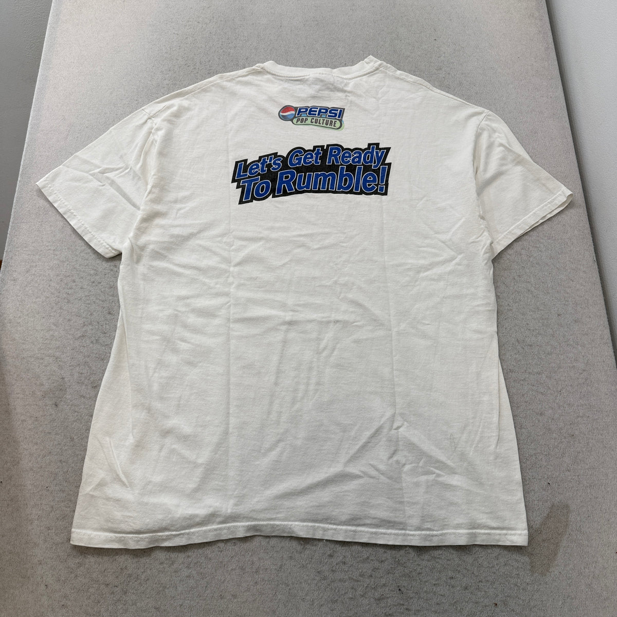 Pepsi white logo tee back view