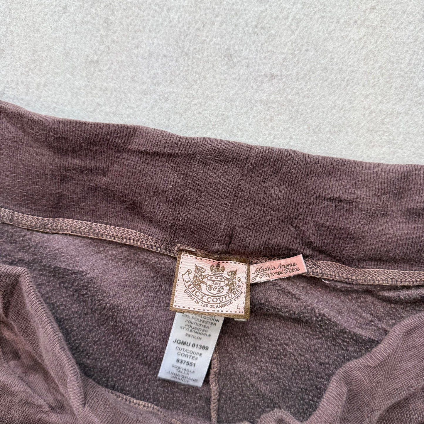 Vintage Juicy Couture Women's Brown Flared Wide Leg Track Pant Loungewear Size L