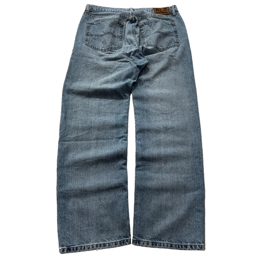 Polo Jeans Co. Men's Blue Denim Jeans Relaxed Fit Pocket Classic Zip-Fly Size 34