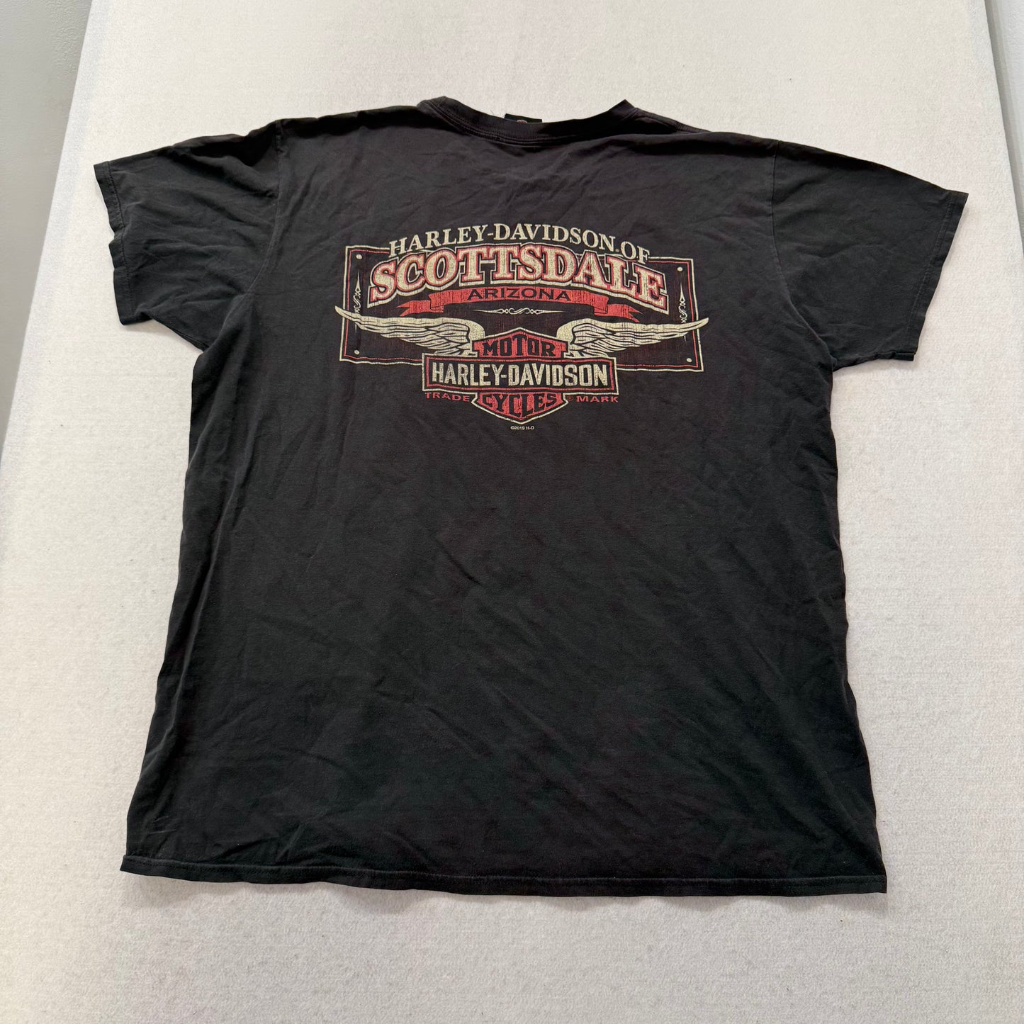 Harley-Davidson of Scottsdale Men Black T-Shirt Short Sleeve Graphic Tee Size XL