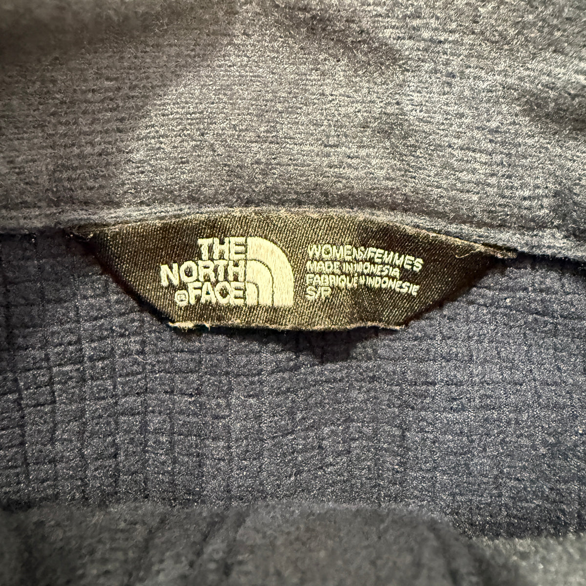The North Face Womens Navy Grid Fleece Full Zip Jacket Size S photo 3