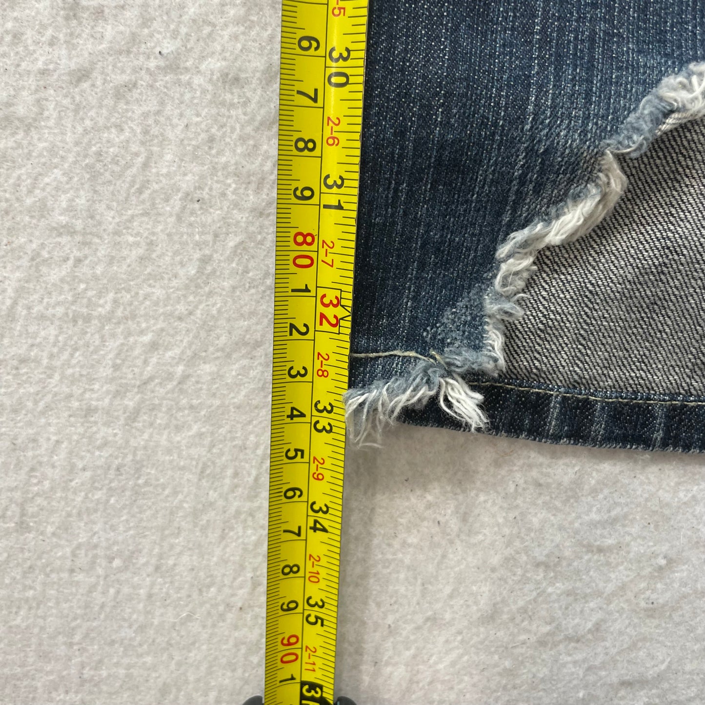 Pepe Jeans Men's Blue Bootcut Denim Jeans Distressed Frayed Hem Y2K Size W36