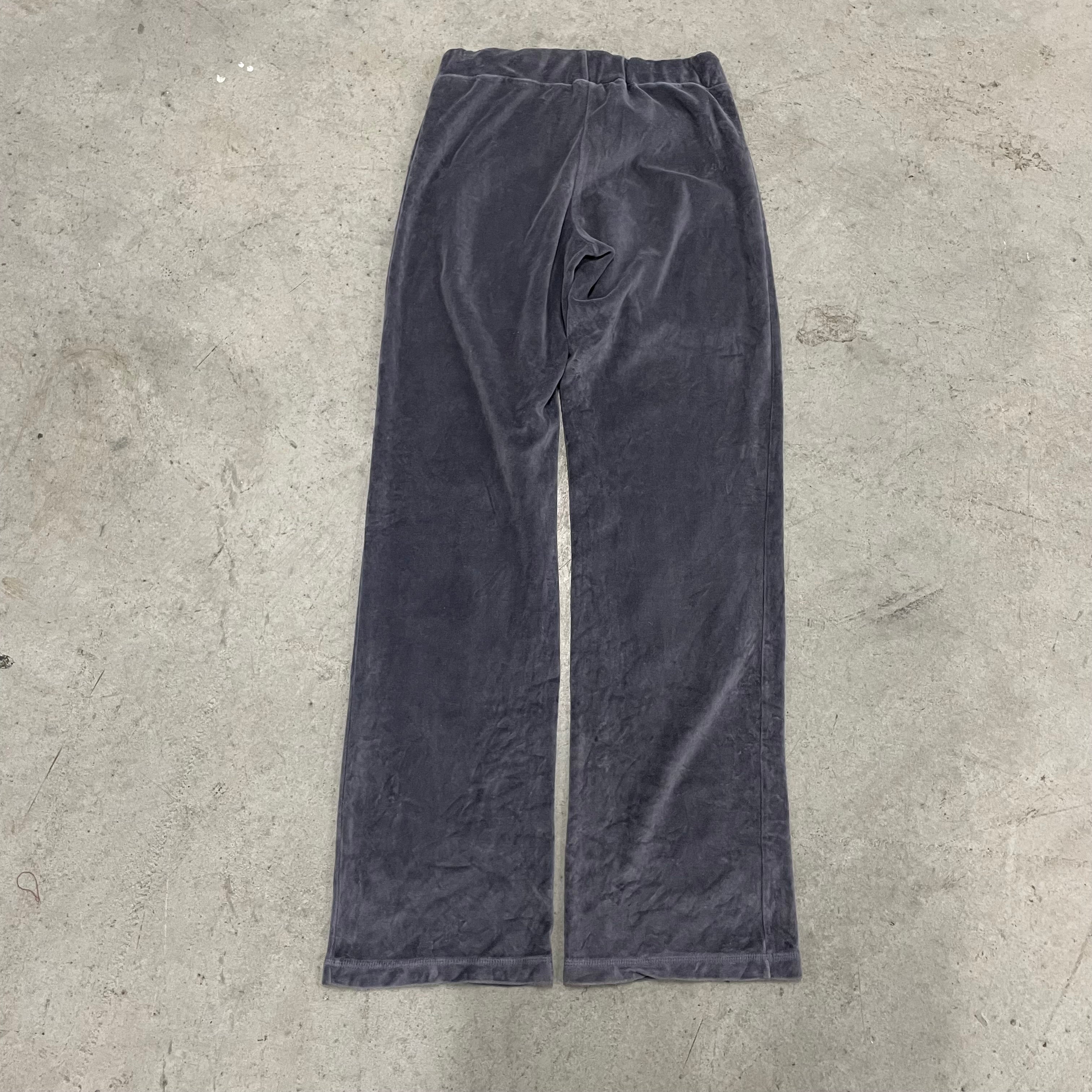 Vintage Juicy Couture Gray Velour Pants Juicy Logo Size S