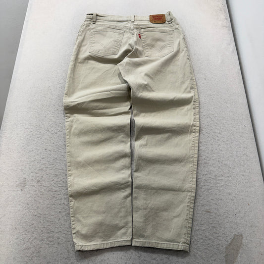 Levi's 550 Men's Beige Denim Jeans Pockets Classic Relaxed Stretch Size W32