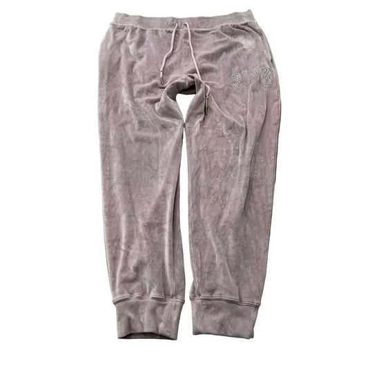 Victoria's Secret Pink Women's Dusty Pink Velour Joggers Drawstring Y2K Size W35