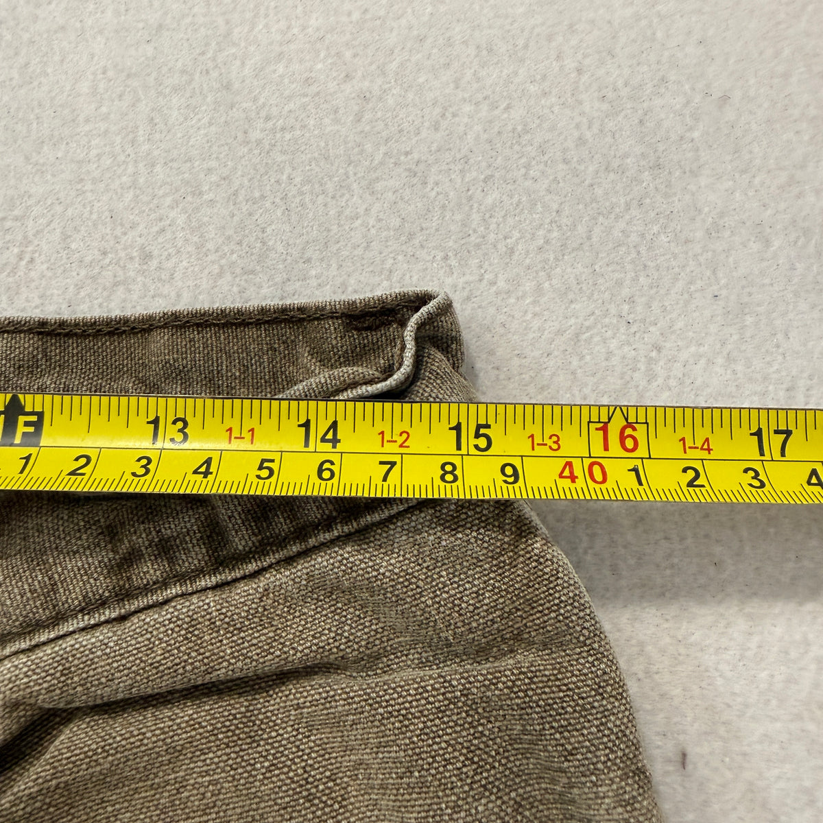 Wrangler Rugged Wear Men's Canvas Olive Work Pants Relaxed Fit Pockets Size W30