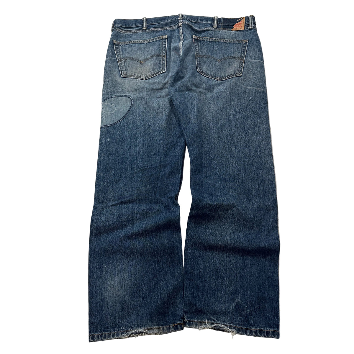 Levis Vintage Distressed Patched Straight Jeans Size 36x30 photo 1