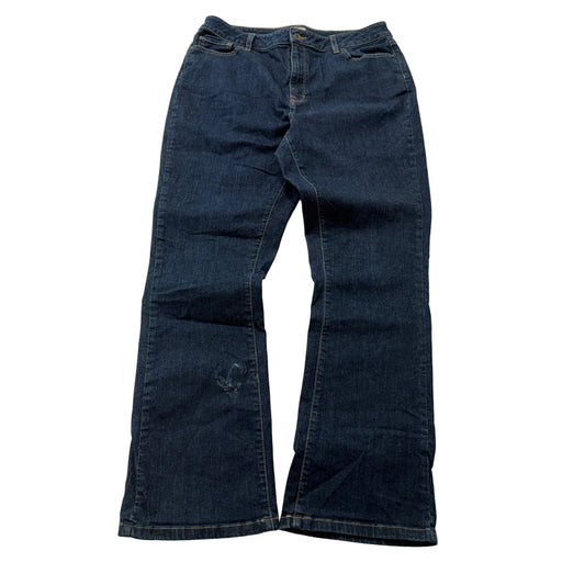 L.L.Bean Womens Classic Fit Dark Wash Jeans Size 16 photo 1
