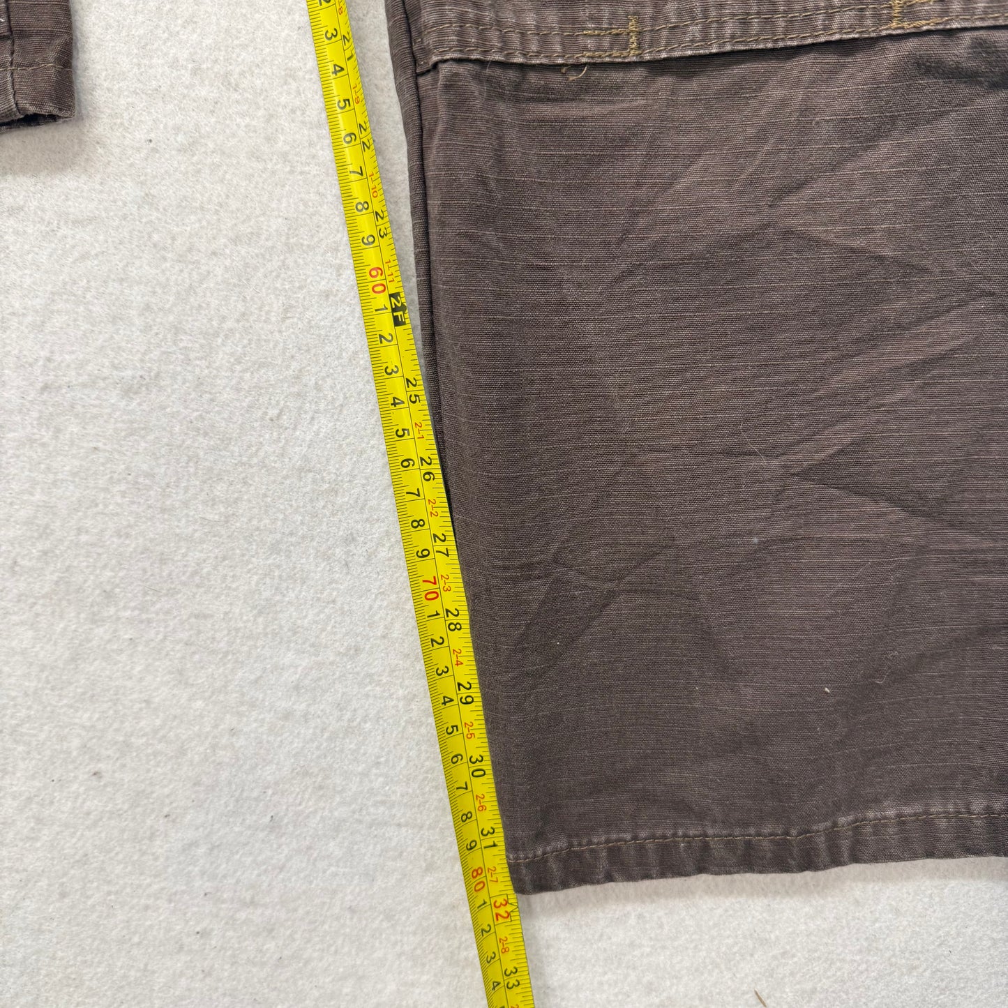 Wrangler Riggs Men's Brown Cotton Relaxed Carpenter Pant Utility Pockets Size 36