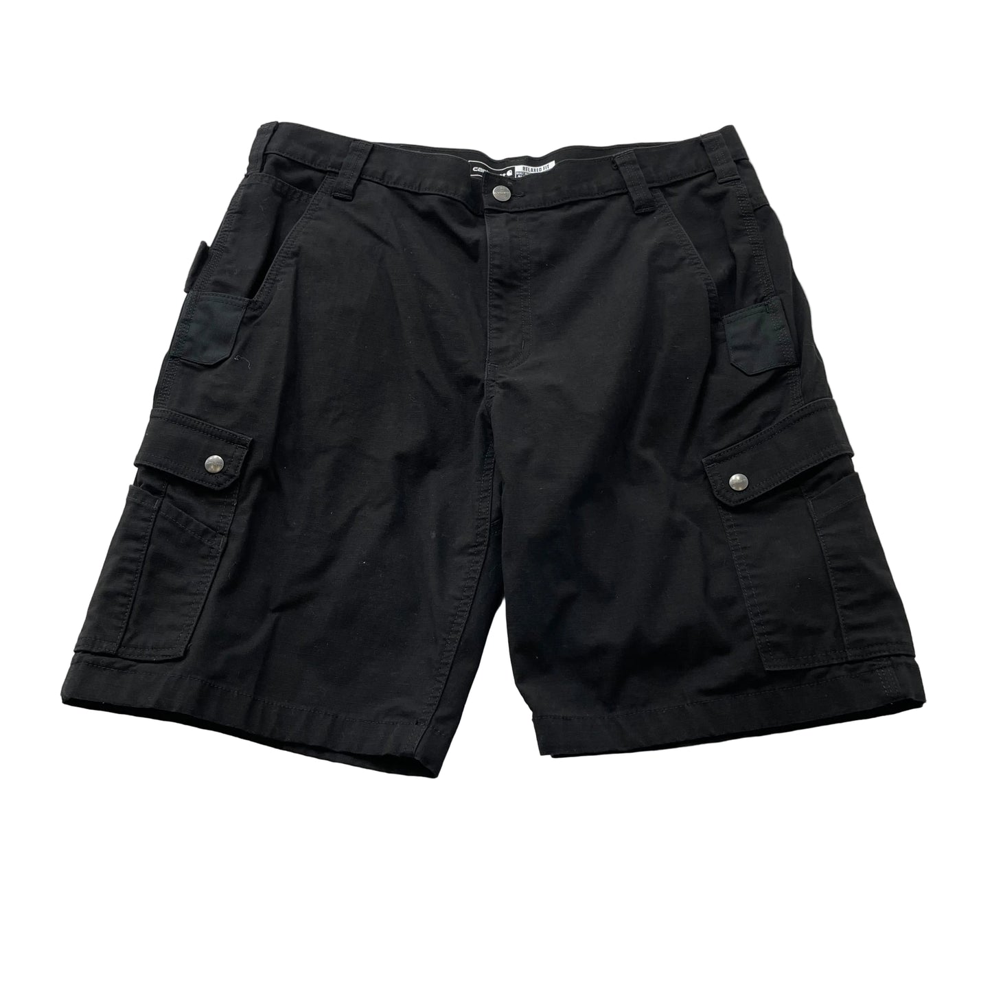 Carhartt Relaxed Fit Men's Black Cargo Shorts Utility Pockets Workwear Size 38