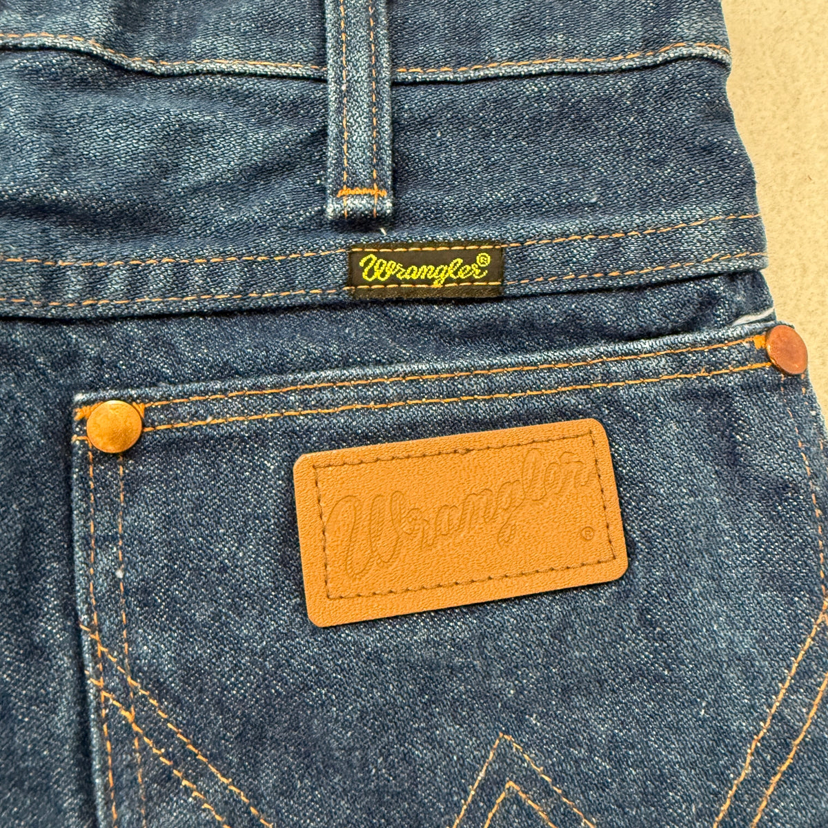 Vintage Wrangler 936DEN Slim Fit Cowboy Jeans Men's Dark Rinse USA Made Size 28x32 photo 7