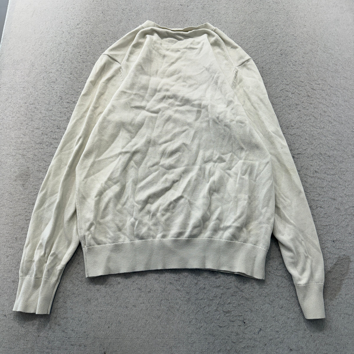 Calvin Klein Ivory Knit Crewneck Sweater Size S photo 2