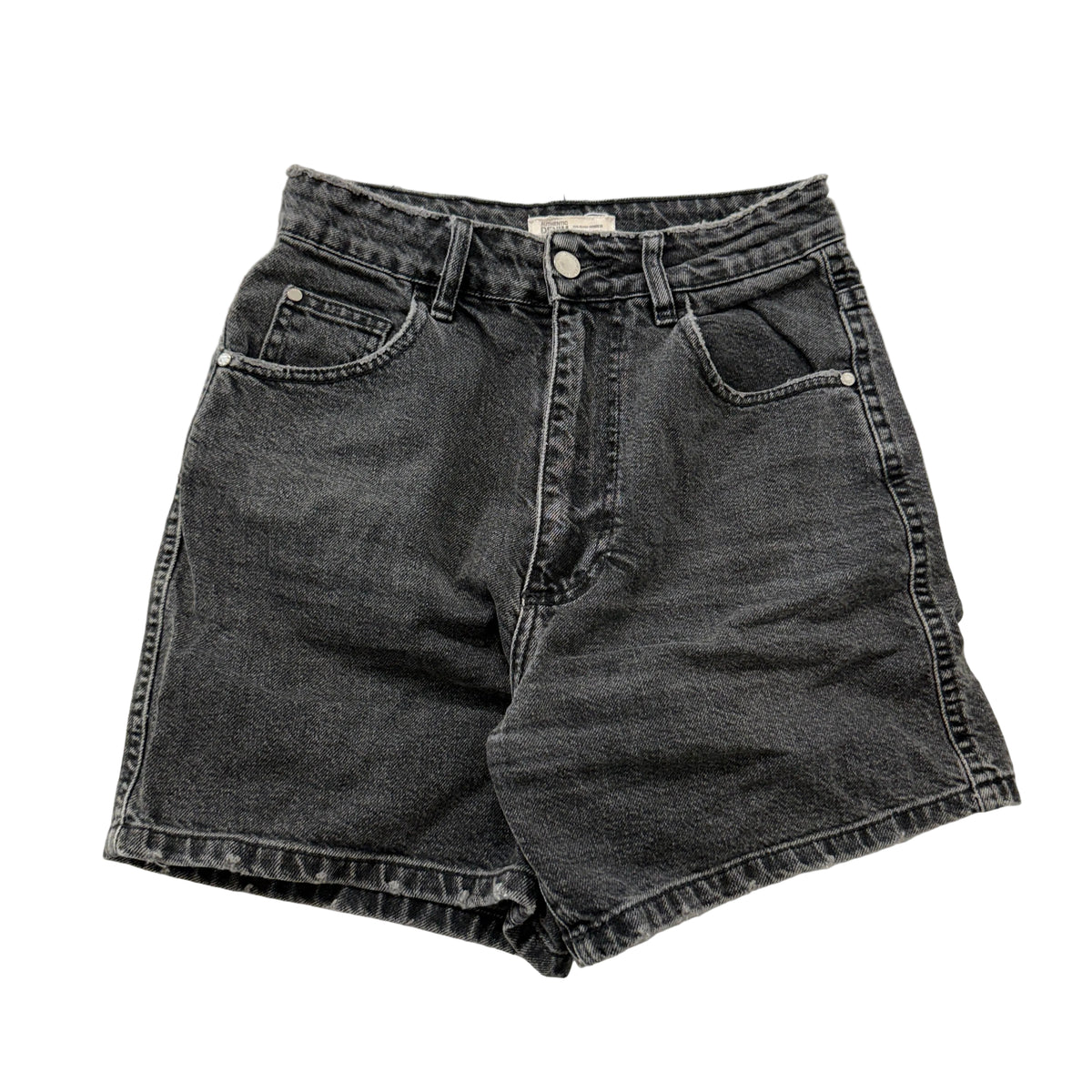 Zara TRF Black Denim Shorts Size 4 photo 1
