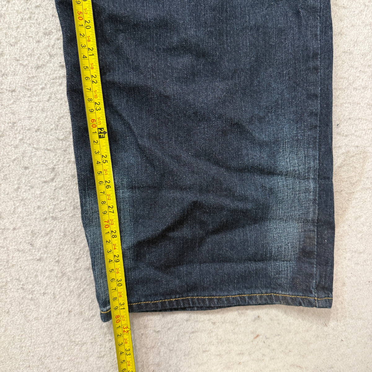 Foundry Supply Co Denim Jeans Men's Dark Wash Blue Relaxed Straight Size 42 photo 5