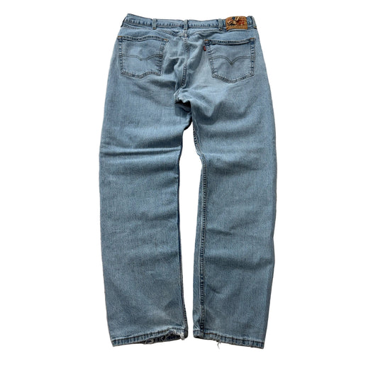 Levi's Men's Blue Denim Jeans Straight Leg Pockets Zip-Fly Classic Size W38xL32