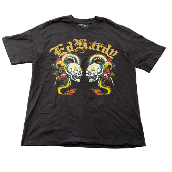 Ed Hardy Brown Cotton T-Shirt, size M – main photo
