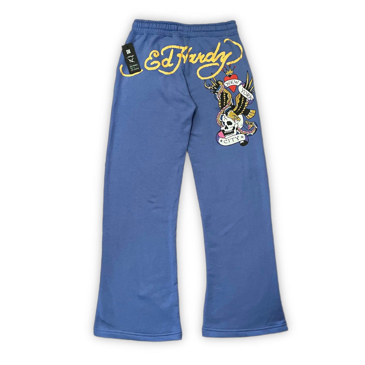 ED HARDY “NYC” BLUE TUBE TOP & PANT SET - Clean Curriculums 