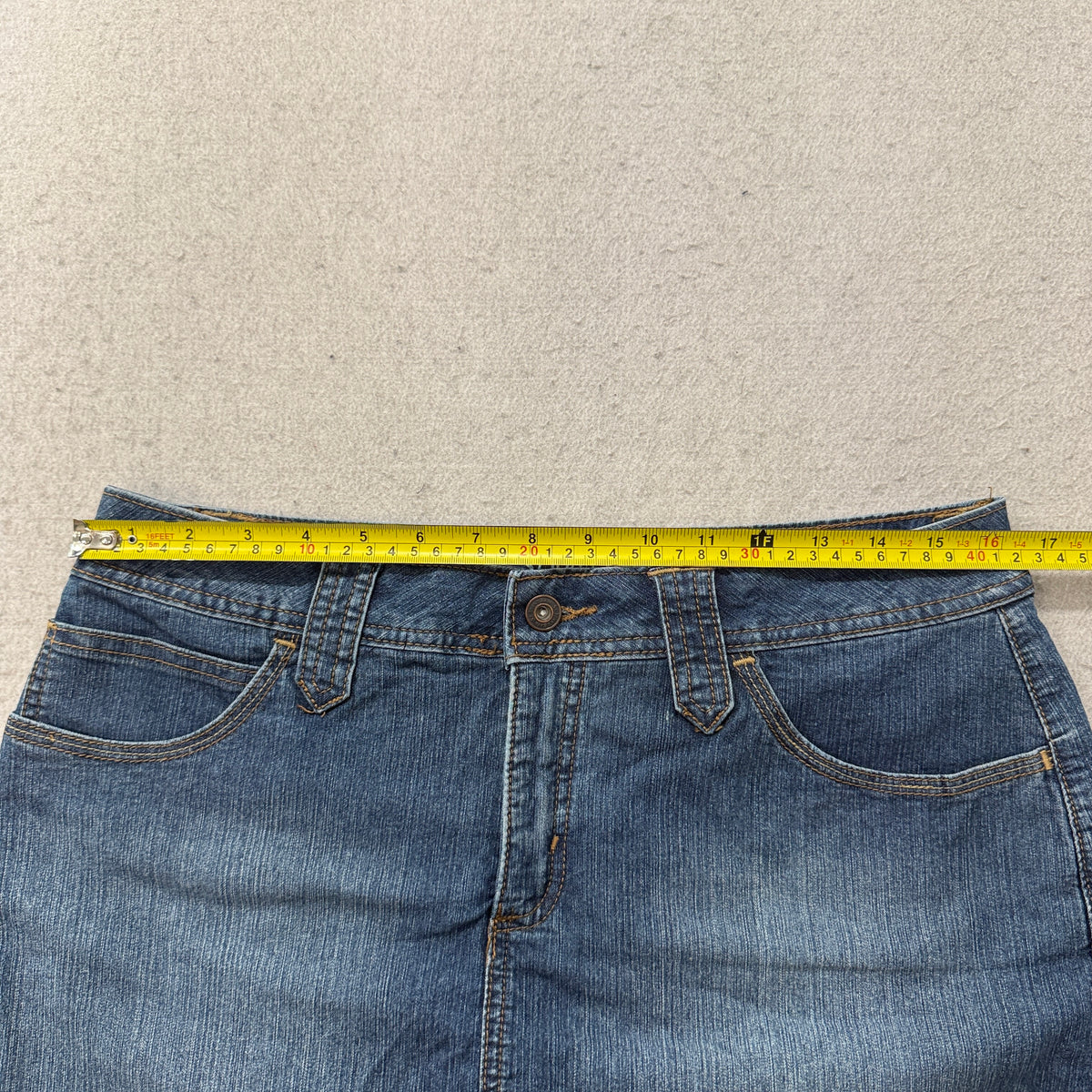 St. Johns Bay Womens Denim Mini Skirt Size 10 photo 4