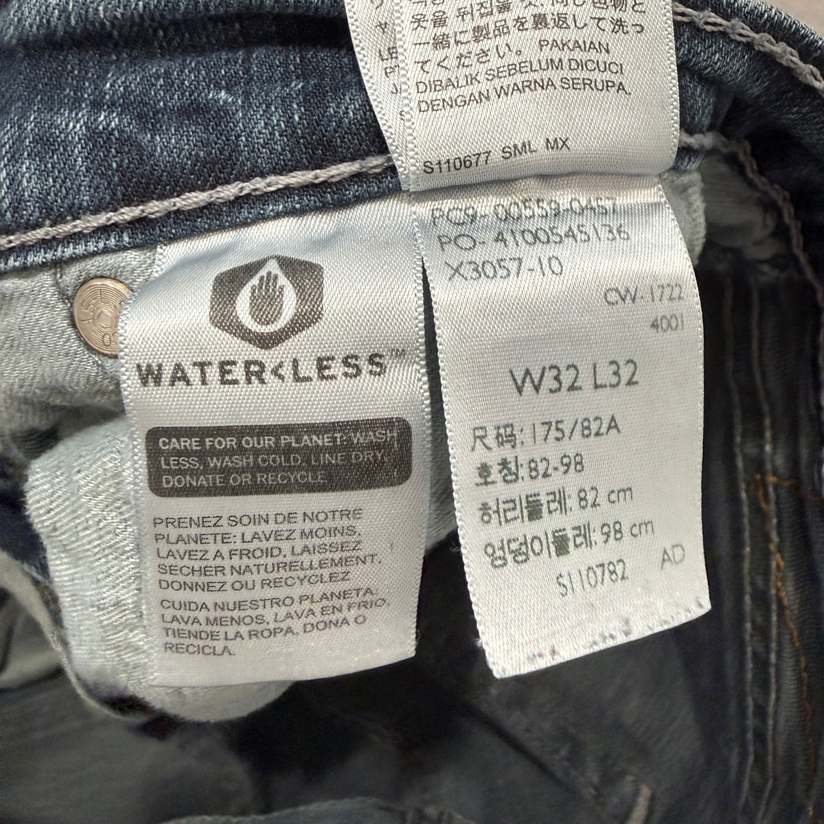 Levi's Men's Blue Denim Jeans Straight Fit Pockets Zip-Fly Classic Size W32xL32