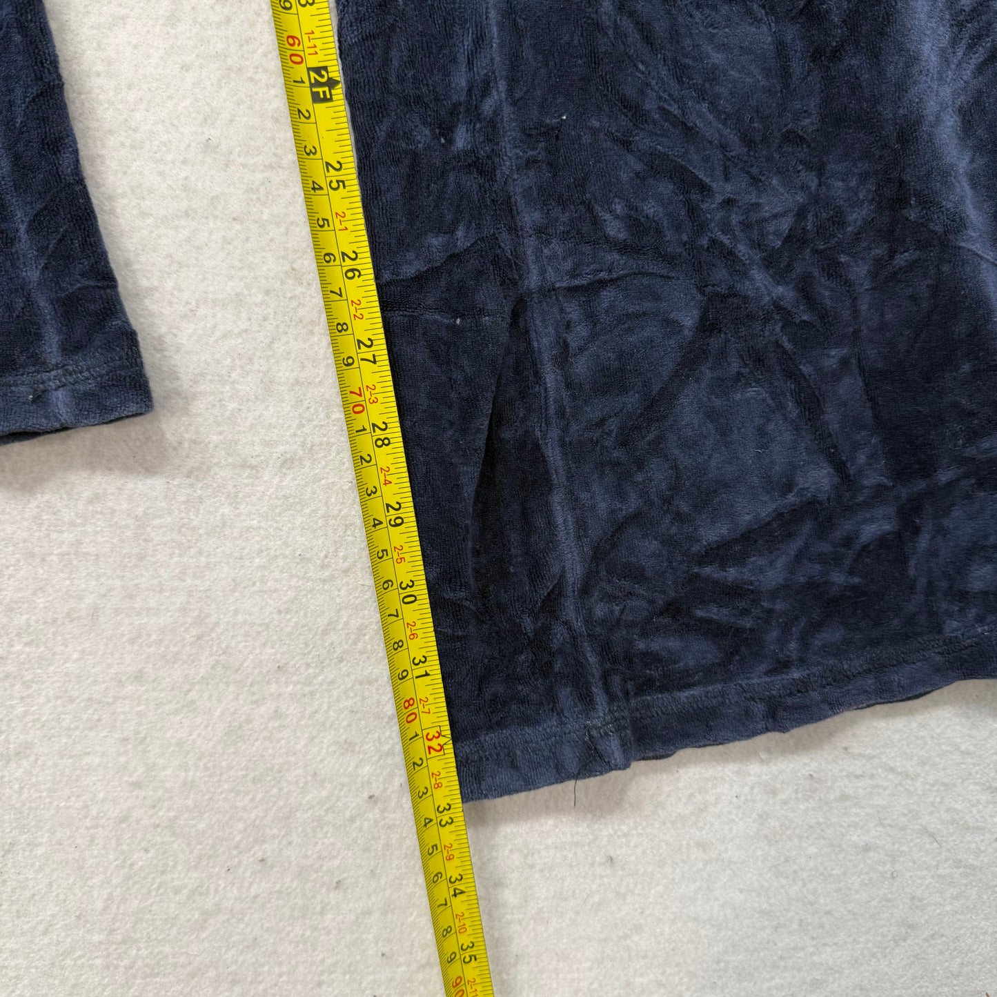 Juicy Couture Navy Velour Tracksuit Set Zip-Up Hoodie & Flared Pant Logo Size S