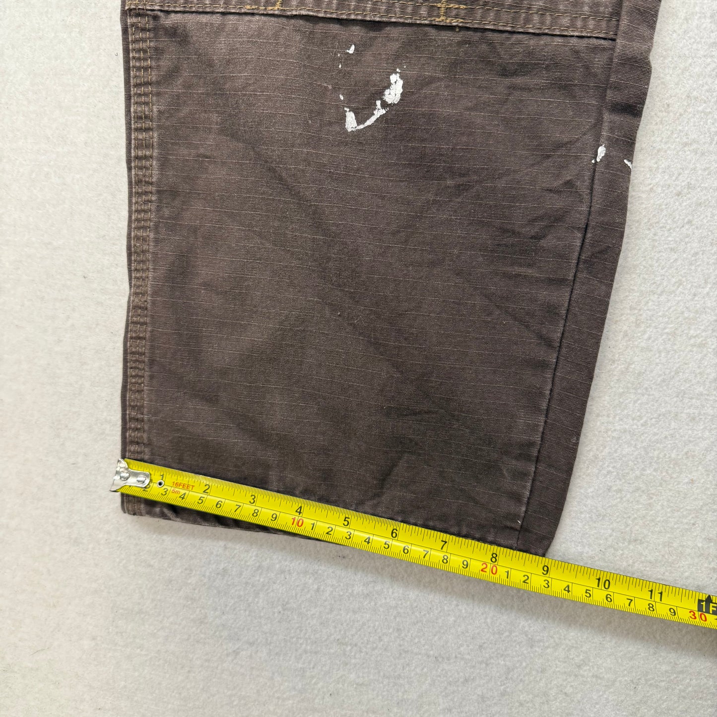 Wrangler Riggs Men's Brown Cotton Relaxed Carpenter Pant Utility Pockets Size 36