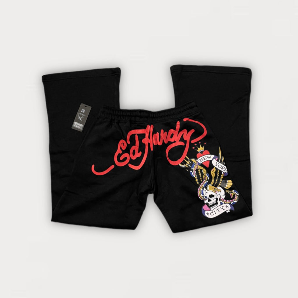 Ed Hardy “NYC Skull” Flare Pants