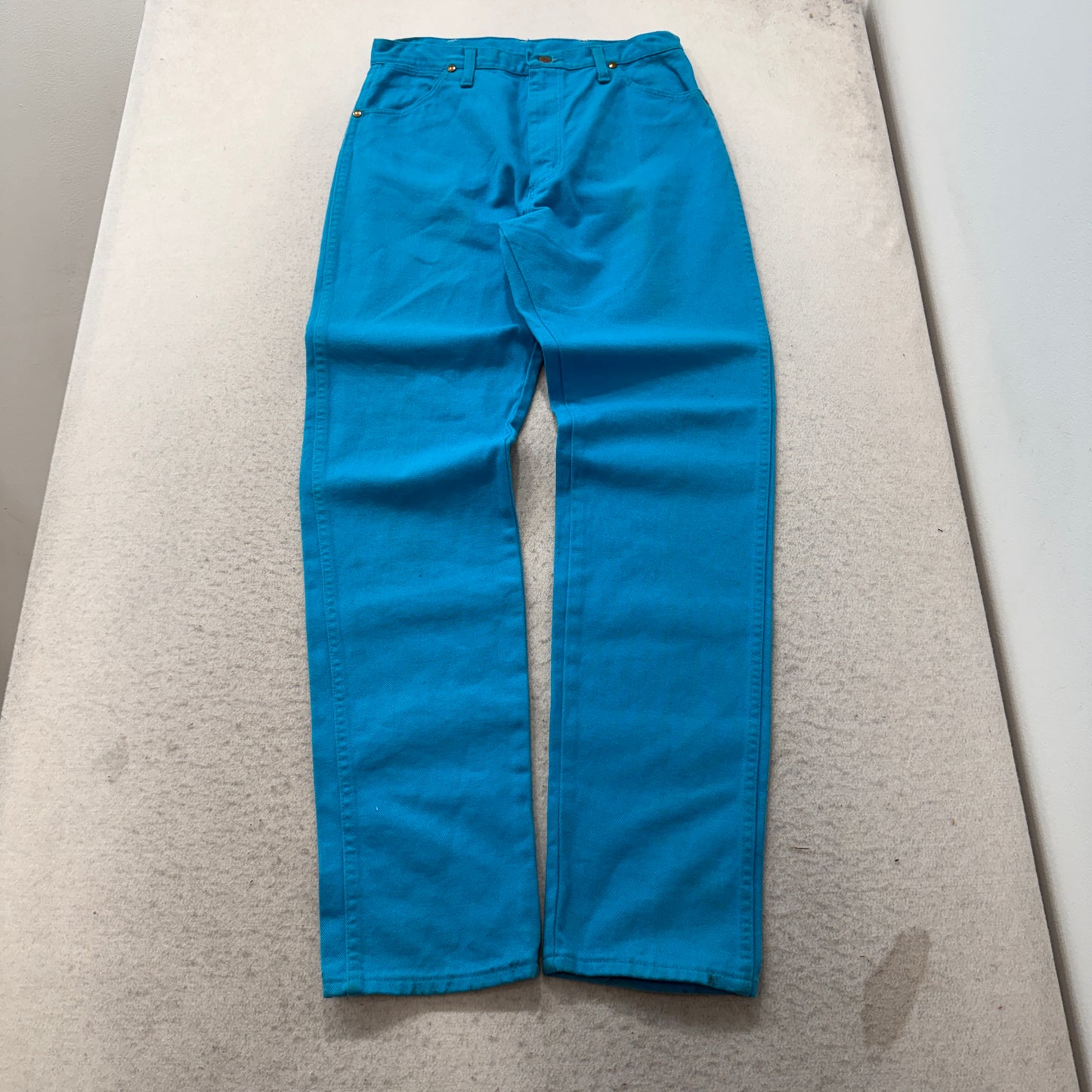 Vintage Wrangler Women's Teal Blue Cotton Jeans Pockets Classic Logo Size W29
