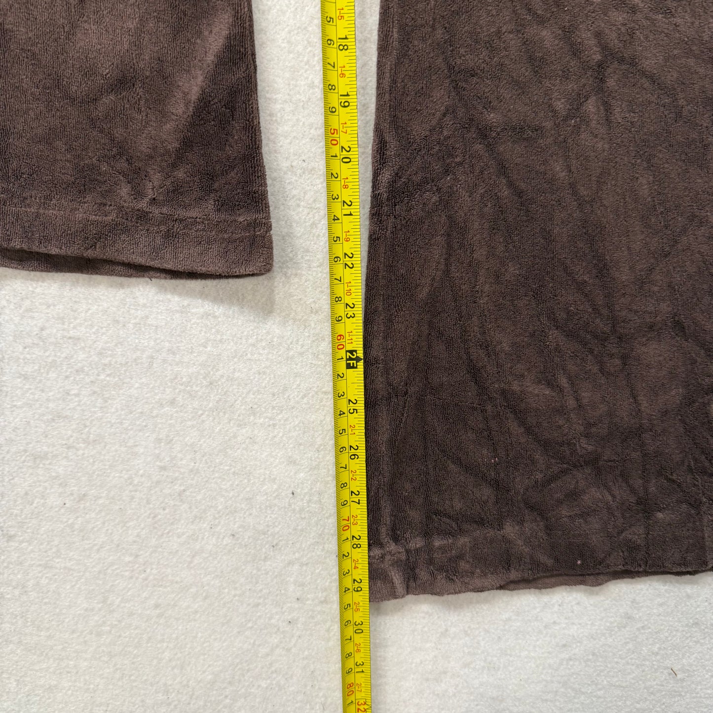 Juicy Couture Brown Terry cloth Tracksuit Set Zip Up Hoodie & Flared Pants Y2k Size M