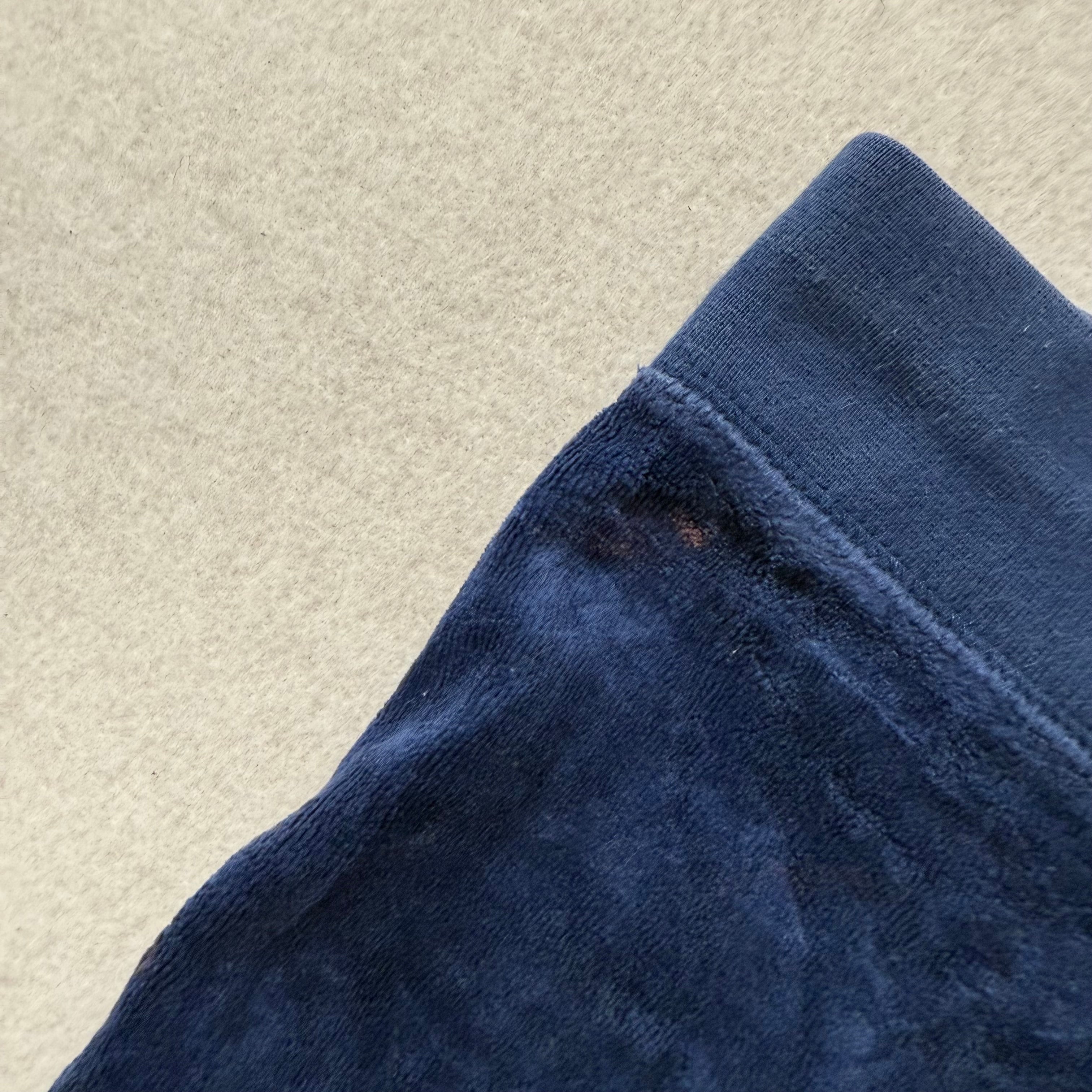 Vintage Juicy Couture Royal Blue Drawstring Flare Velour Pants Size S