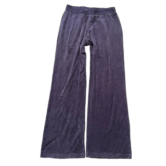 Vintage Juicy Couture Women's Purple Flare Track Pant Low Rise Loungewear Size S