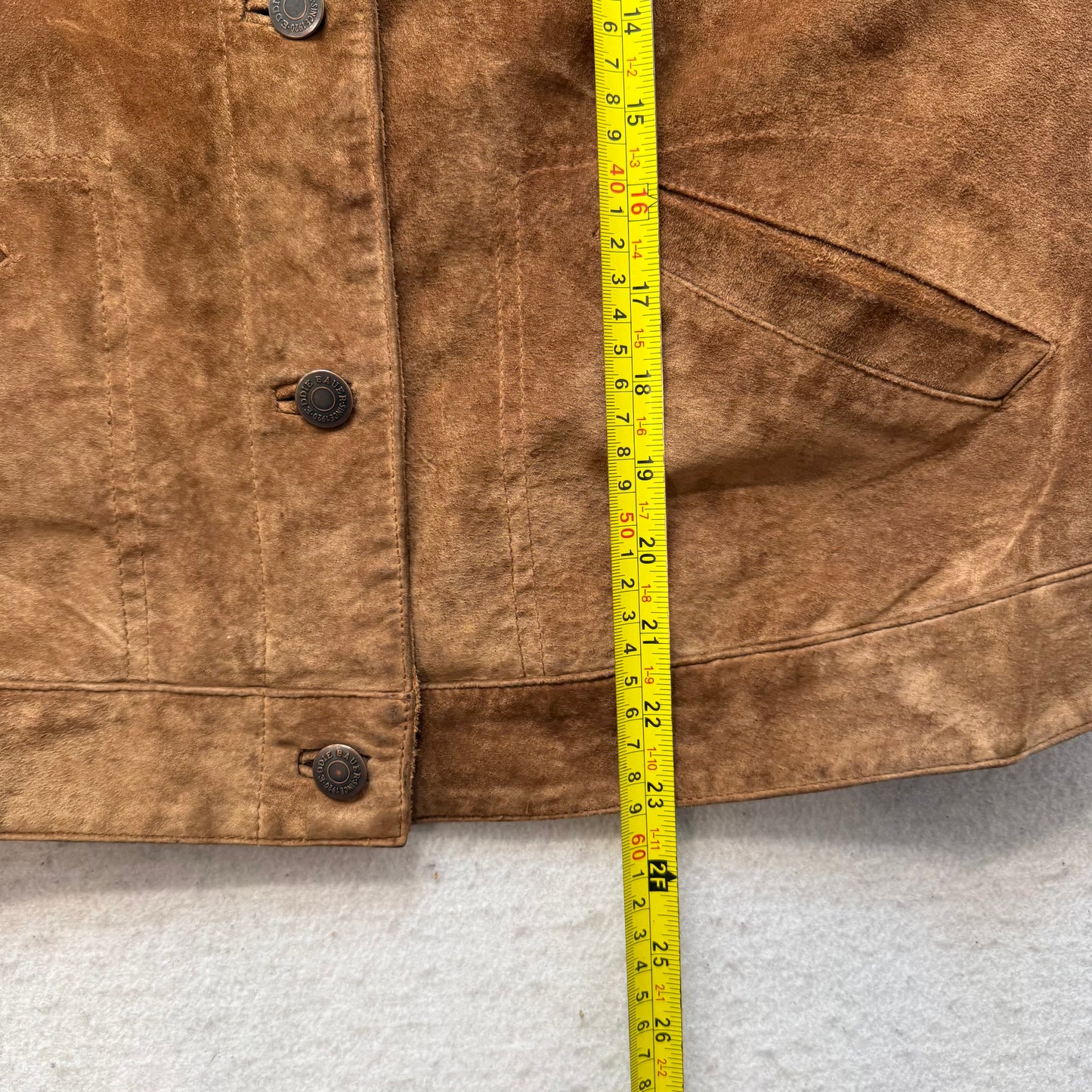 Eddie Bauer Women's Brown Seattle Suede Button Up Vest Slant Pockets Y2K Size M