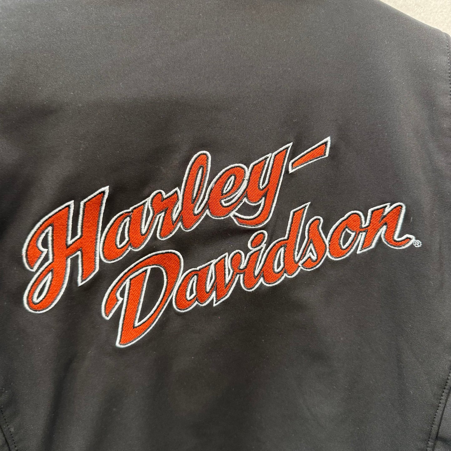 Harley-Davidson Women's Black Polyester Zip Up Riding Jacket Performance Size L