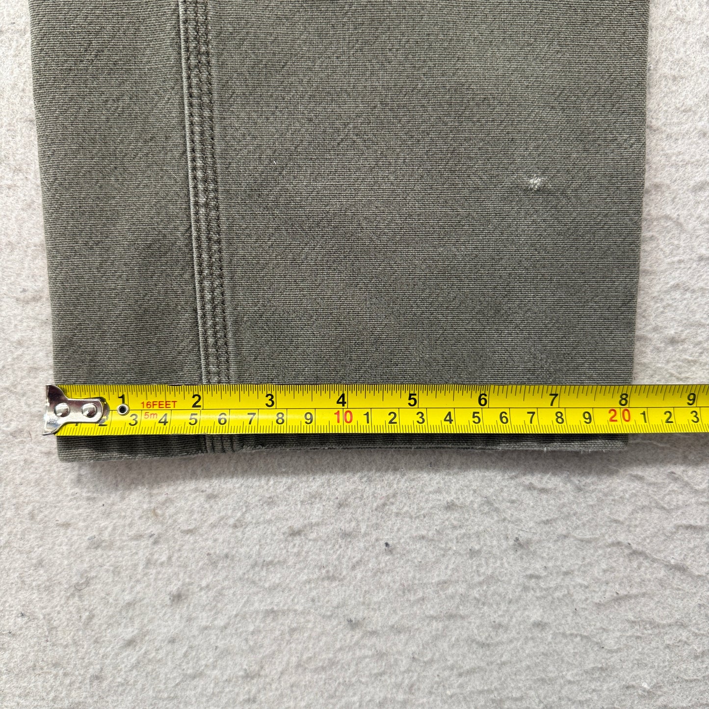 Carhartt Men's Olive Carpenter Pants Pockets Zip-Fly Classic Workwear Size 32x36