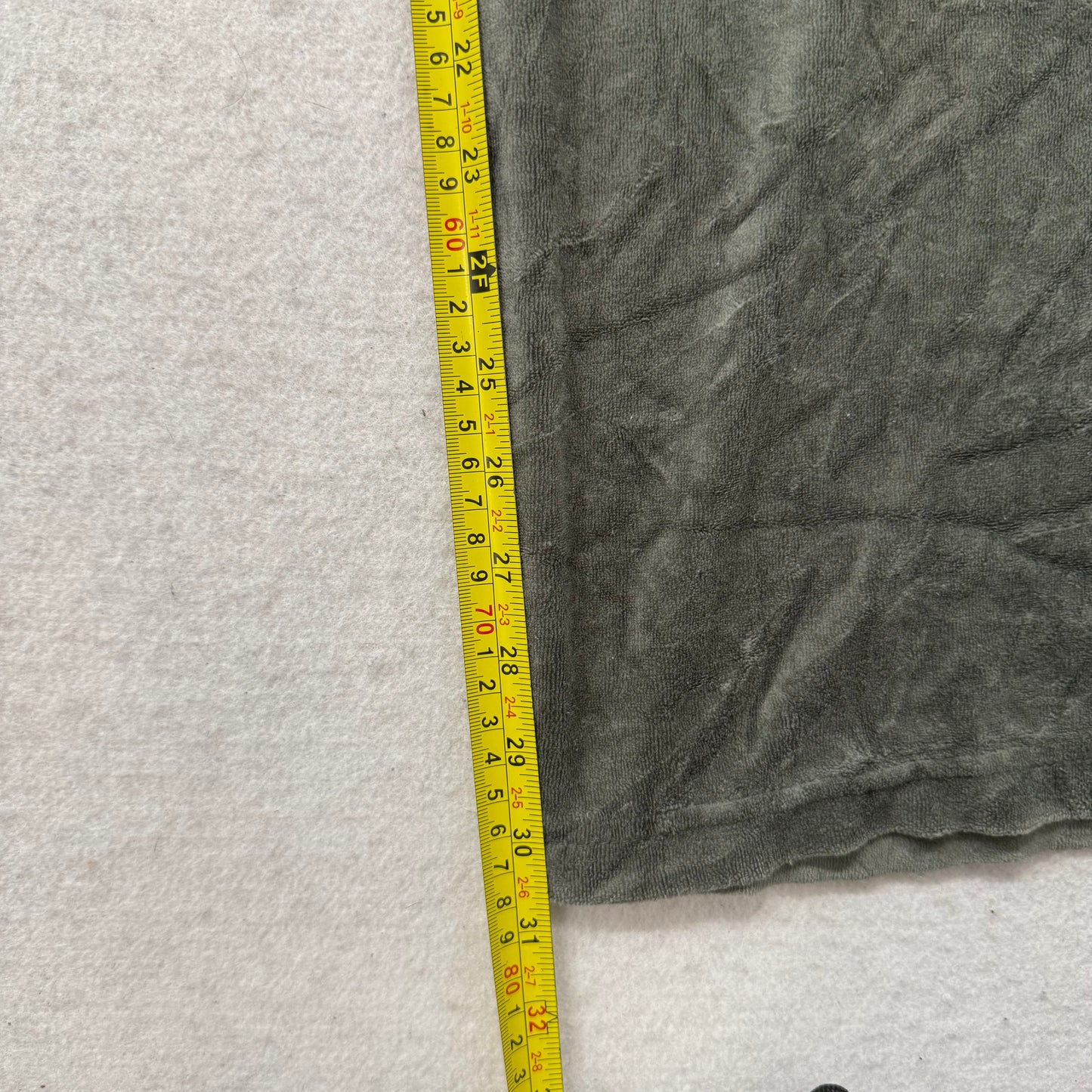 Vintage Juicy Couture Women's Army Green Velour Flare Wide Leg Track Pant Size S