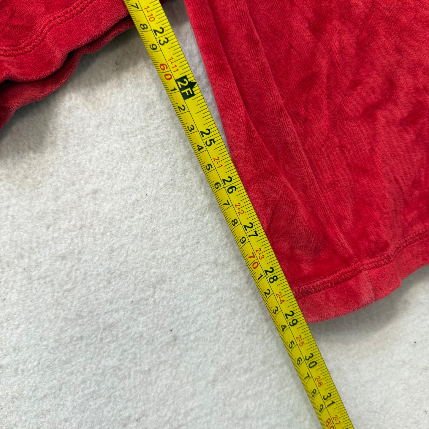 PINK By Victoria’s Secret Red Velour Track Pants Drawstring Loungewear Size L