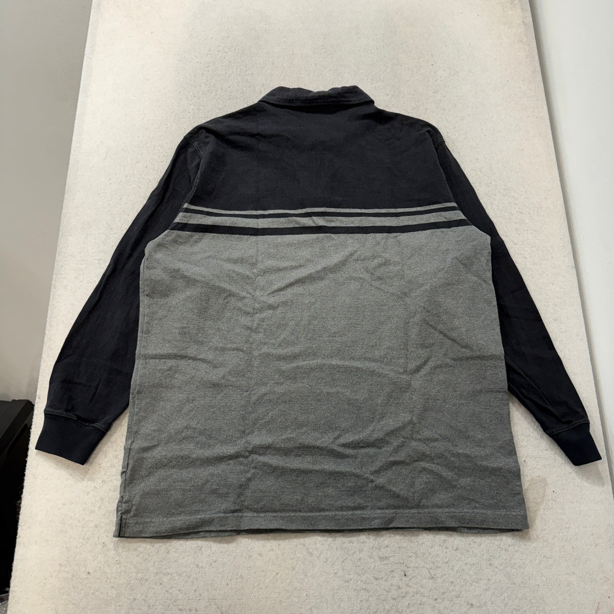 Polo Jeans Co. Ralph Lauren Black Grey Quarter Zip Pullover Size L photo 2