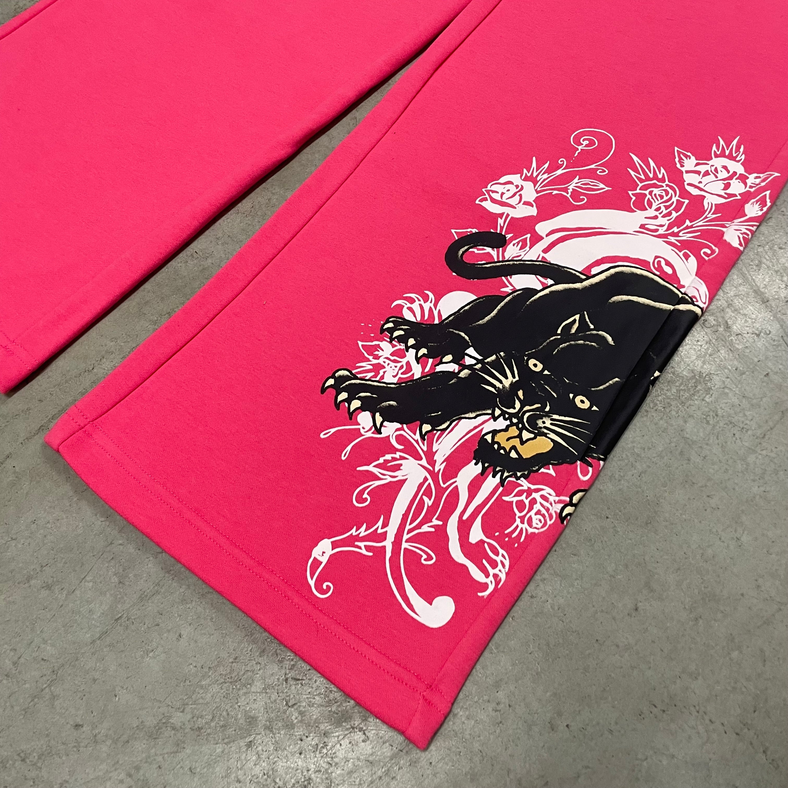 ED HARDY “Panther” ROSE PINK FLARE PANTS