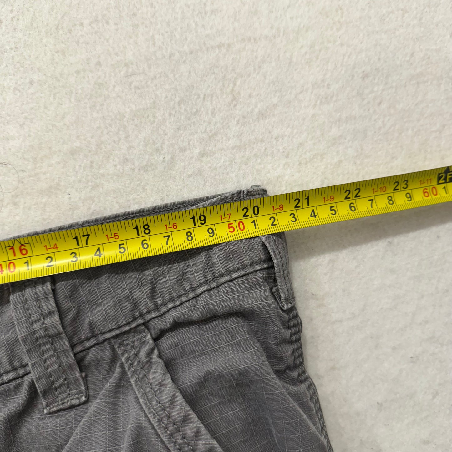 Carhartt Force Mens Grey Ripstop Cargo Work Pants Pockets Relaxed Fit Size 40x32