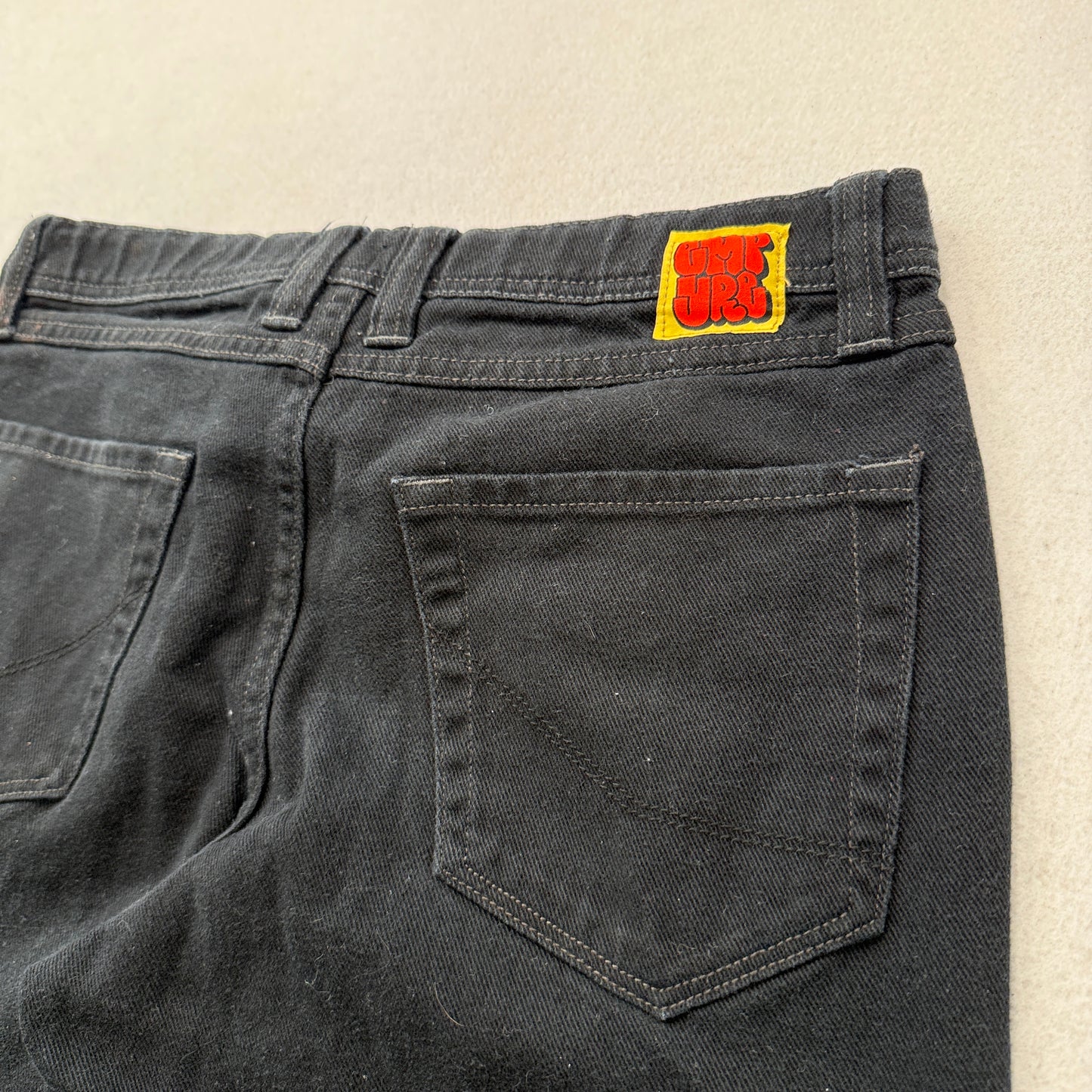 Empyre Men's Black Denim Jeans Loose Fit Zip-Fly Pockets Classic Logo Size 27