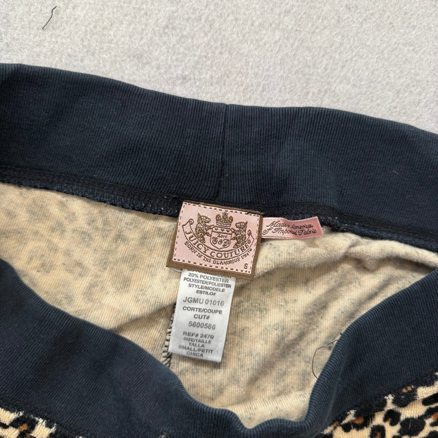 Vintage Juicy Couture Women's Leopard Print Velour Flared Track Pant Y2K Size S