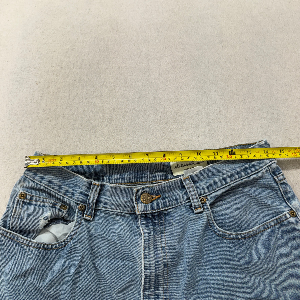 Eddie Bauer Vintage Petite Relaxed Light Wash Jeans Size 12 photo 4