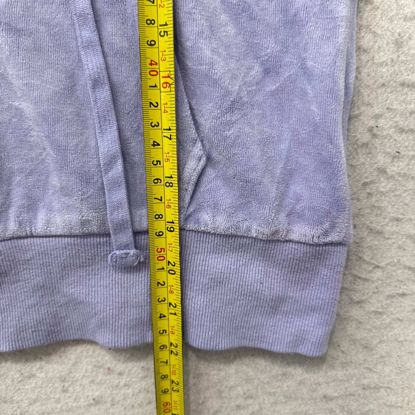 Vintage Juicy Couture Womens Lavender Velour Zip-Up Hoodie Butterfly Graphic - S