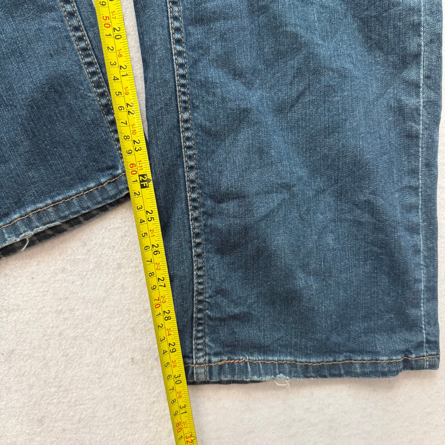 Levi's Strauss & Co. 559 Men's Medium Blue Denim Straight Wide Leg Jeans Size 36