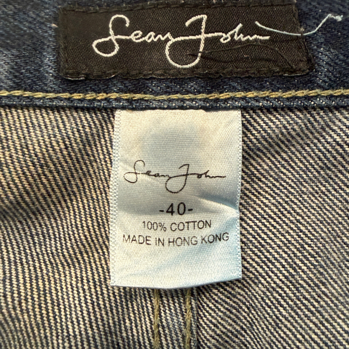 Sean John Dark Wash Baggy Denim Shorts Size 40 photo 3
