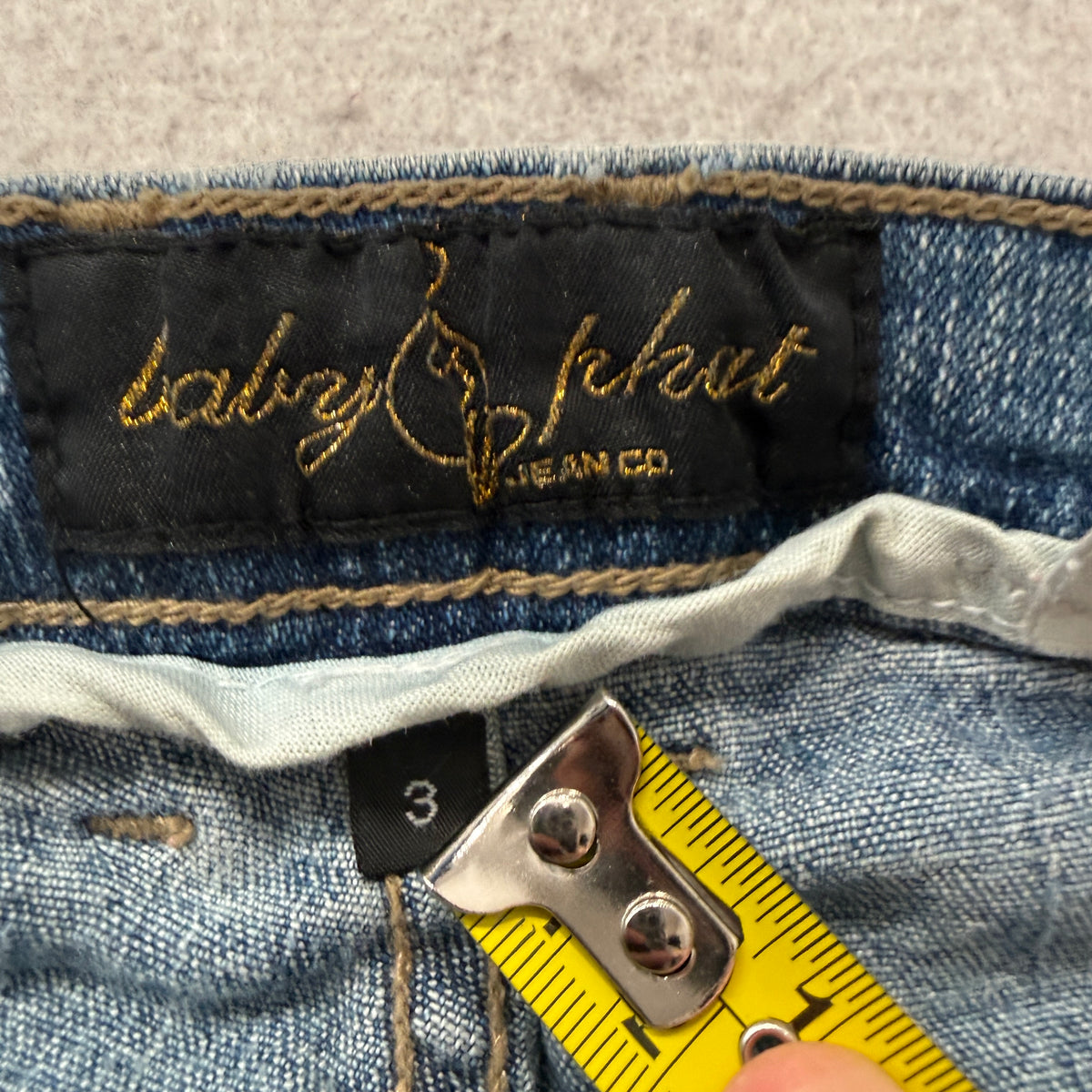 Baby Phat Cropped Light Wash Flare Jeans Size 3 photo 3